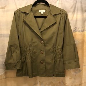 Joan Rivers Large Olive Green Jacket Blazer